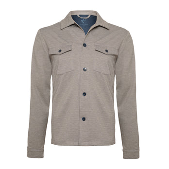 Knitted stretch overshirt 042 - Taupe