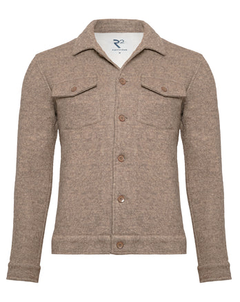 Overshirt en laine mélangée 045 - Beige