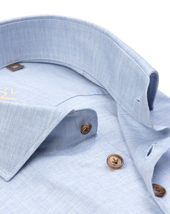 R2 Premium herringbone flanel shirt 018 - Light blue