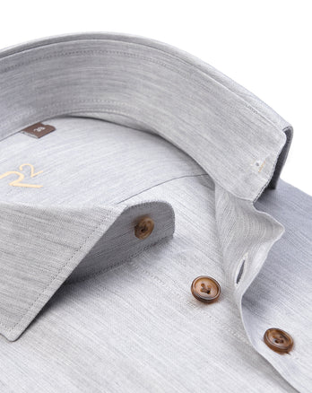 R2 Premium herringbone flanel shirt 028 - grey