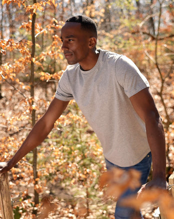 Single jersey katoenen T-shirt 028 - Grey