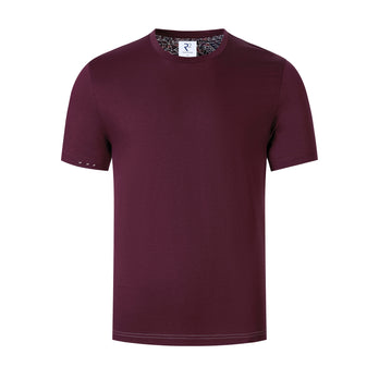 Single jersey cotton t-shirt 080 - Bordeaux