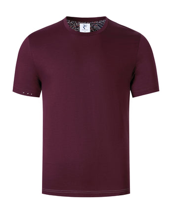 Single jersey katoenen T-shirt 080 - Bordeaux