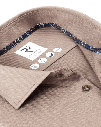 Travel shirt dobby 042 - Taupe