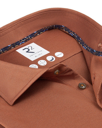 Travel shirt dobby 090 - Brique