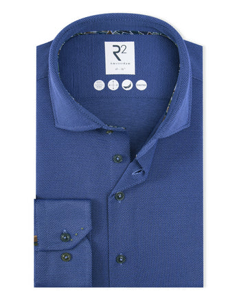 Travel shirt dobby 014 - Blue