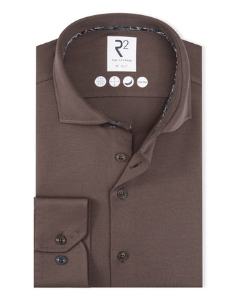 Travel shirt dobby 041 - Brown