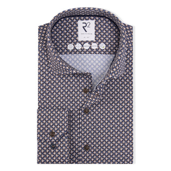 Symmetrischer Druck Sorona-Mischgewebe Travel Hemd 045 - Beige