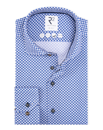 Travel shirt graphic print 014 - Blue