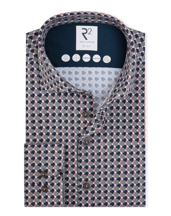 Travel shirt retro print 074 - Green