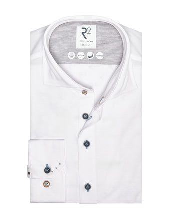 Travel shirt sorona blend heavy twill 004 - White