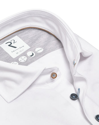 Travel shirt sorona blend heavy twill 004 - White