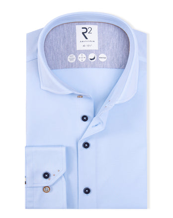 Travel shirt sorona blend heavy twill 018 - Light blue