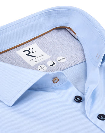 Travel shirt sorona blend heavy twill 018 - Light blue