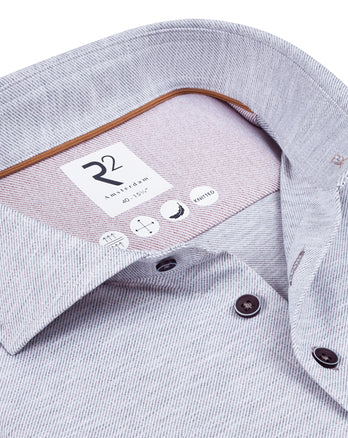 Travel shirt sorona blend heavy twill 028 - Grey