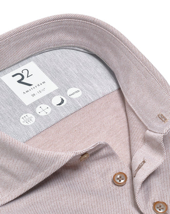 Travel shirt sorona blend heavy twill 041 - Brown