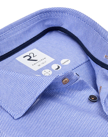 Cotton knitted shirt 014 - Blue