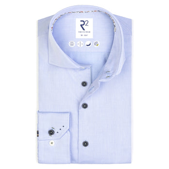 Tencel blend stretch shirt 018 - Light blue