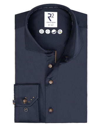 2 PLY biologisch katoenen overhemd 010 - Navy