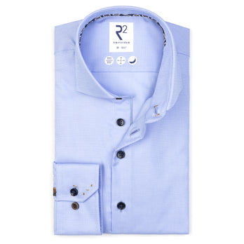 2-PLY dobby katoenen overhemd 014 - Blue