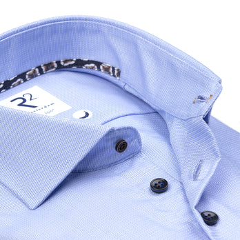 2-PLY dobby katoenen overhemd 014 - Blue