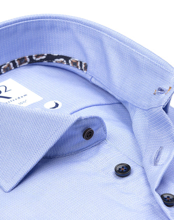2-PLY dobby katoenen overhemd 014 - Blue