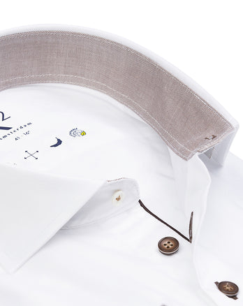 Chemise en coton bio 2 PLY 004 - White