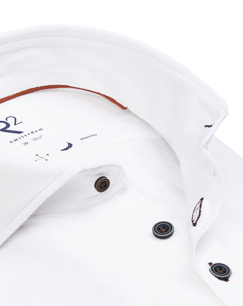 Dobby stretch overhemd 004 - White