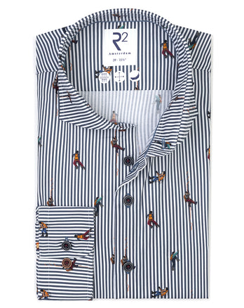 Rock climbing print stretch shirt 073 - Multicolour