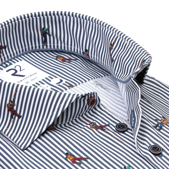 Rock climbing print stretch shirt 073 - Multicolour