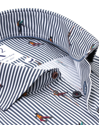 Rock climbing print stretch shirt 073 - Multicolour