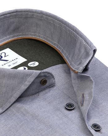 Paisleyprint katoenen overhemd 016 - Denim blue