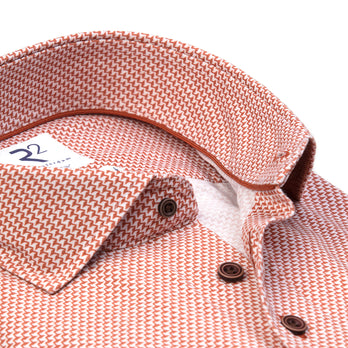 Chemise imprimée en mélange de tencel 090 - Brique