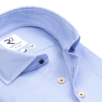 Chemise en coton Dobby 018 - Light blue