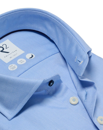 Heavy twill cotton shirt 018 - Light blue