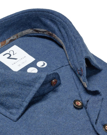 Flannel cotton shirt 010 - Navy