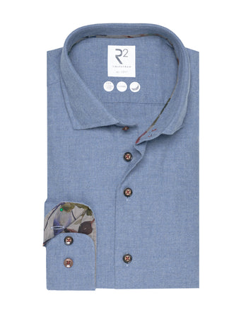 Flannel cotton shirt 014 - Blue