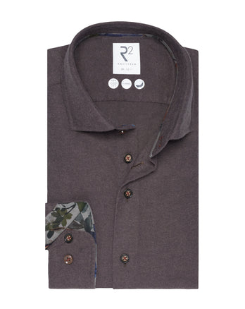 Flannel cotton shirt 041 - Brown