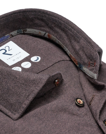 Flannel cotton shirt 041 - Brown