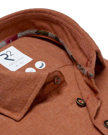 Chemise en flanelle coton 090 - Brique