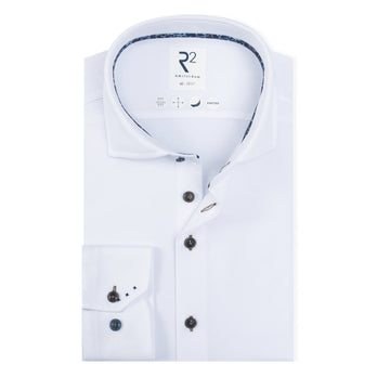 Extra long sleeves. Travel shirt dobby 004 - White