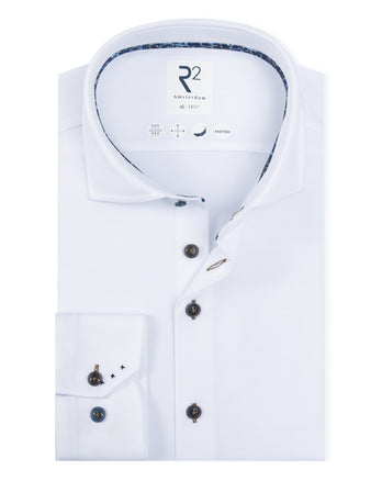 Extra long sleeves. Travel shirt dobby 004 - White