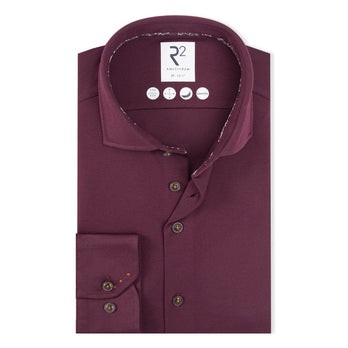 Extra long sleeves. Travel shirt 080 - Bordeaux