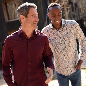 Extra long sleeves. Travel shirt 080 - Bordeaux