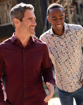 Extra long sleeves. Travel shirt 080 - Bordeaux