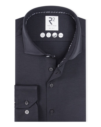 Extra long sleeves. Travel shirt dobby 025 - Antracite