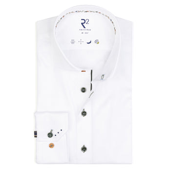 Extra long sleeves. Tencel blend stretch shirt 004 - White