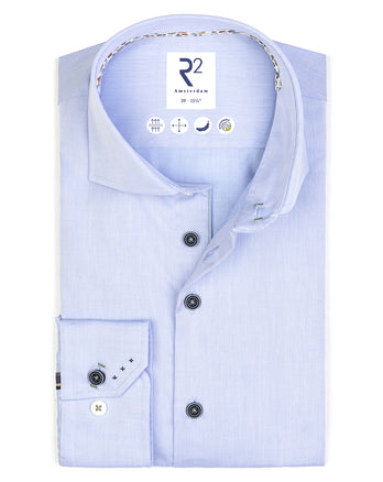 Extra lange mouwen. Tencelmix strech overhemd 018 - Light blue