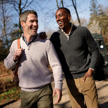 100% Wol trui met halve rits 045 - Beige