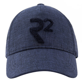 R2 Leinen-Baumwoll Cap 010 - Navy